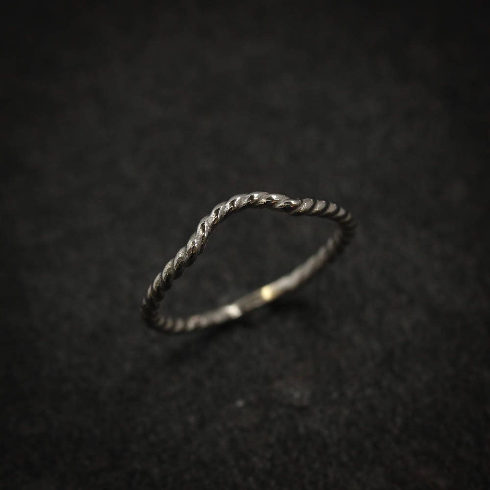 14k Palladium White Gold Wrap Band Ring - Madelynn Cassin Designs