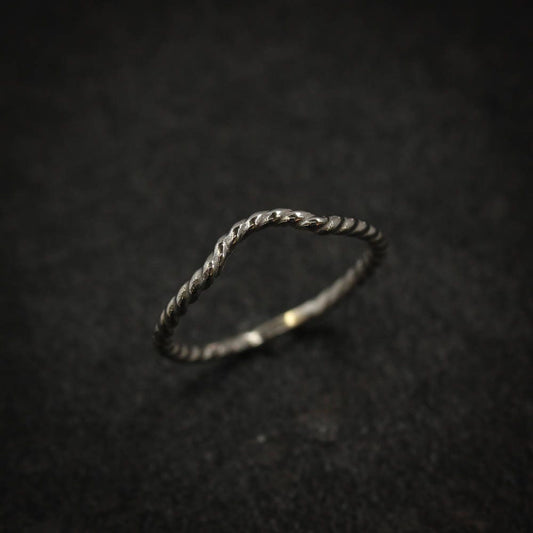 14k Palladium White Gold Wrap Band Ring - Madelynn Cassin Designs