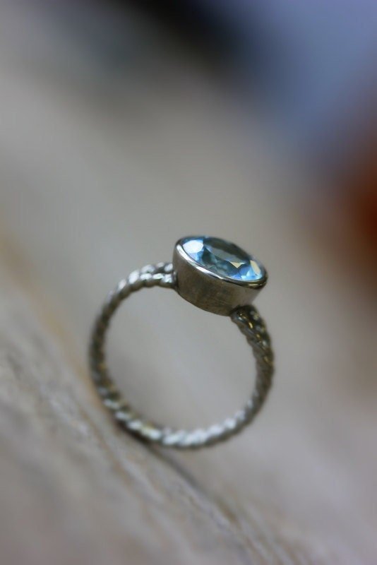 Aquamarine Rapunzel Ring - Madelynn Cassin Designs