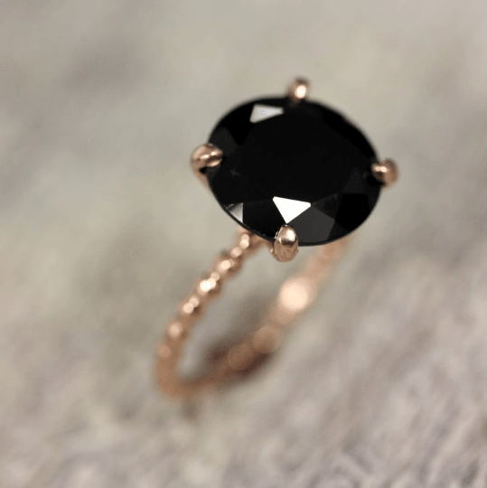 Black Spinel Ring - Madelynn Cassin Designs