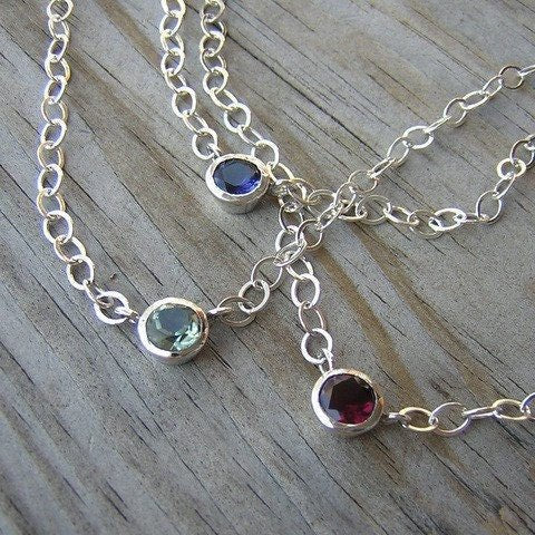 Blue Iolite Gemstone Necklace in Sterling Silver - Madelynn Cassin Designs