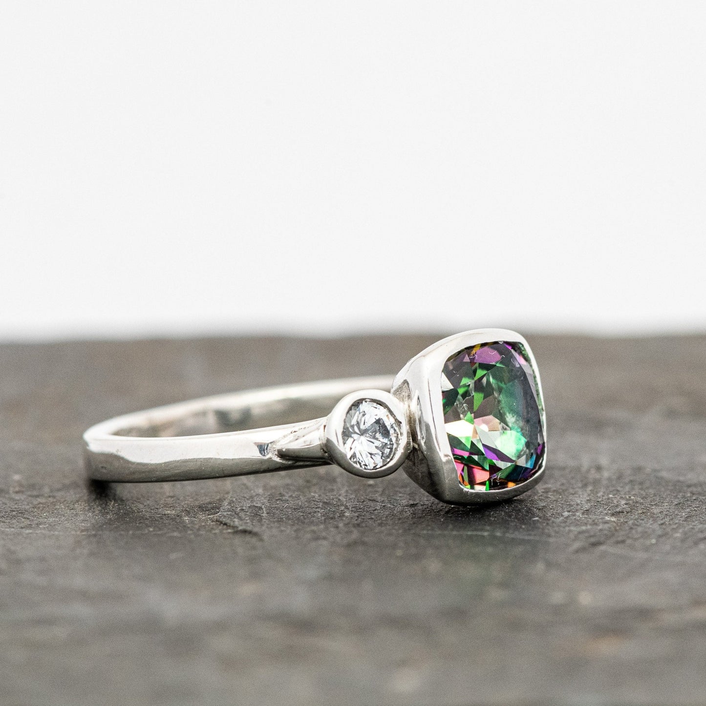 Cushion Cut Mystic Topaz Ring - Madelynn Cassin Designs