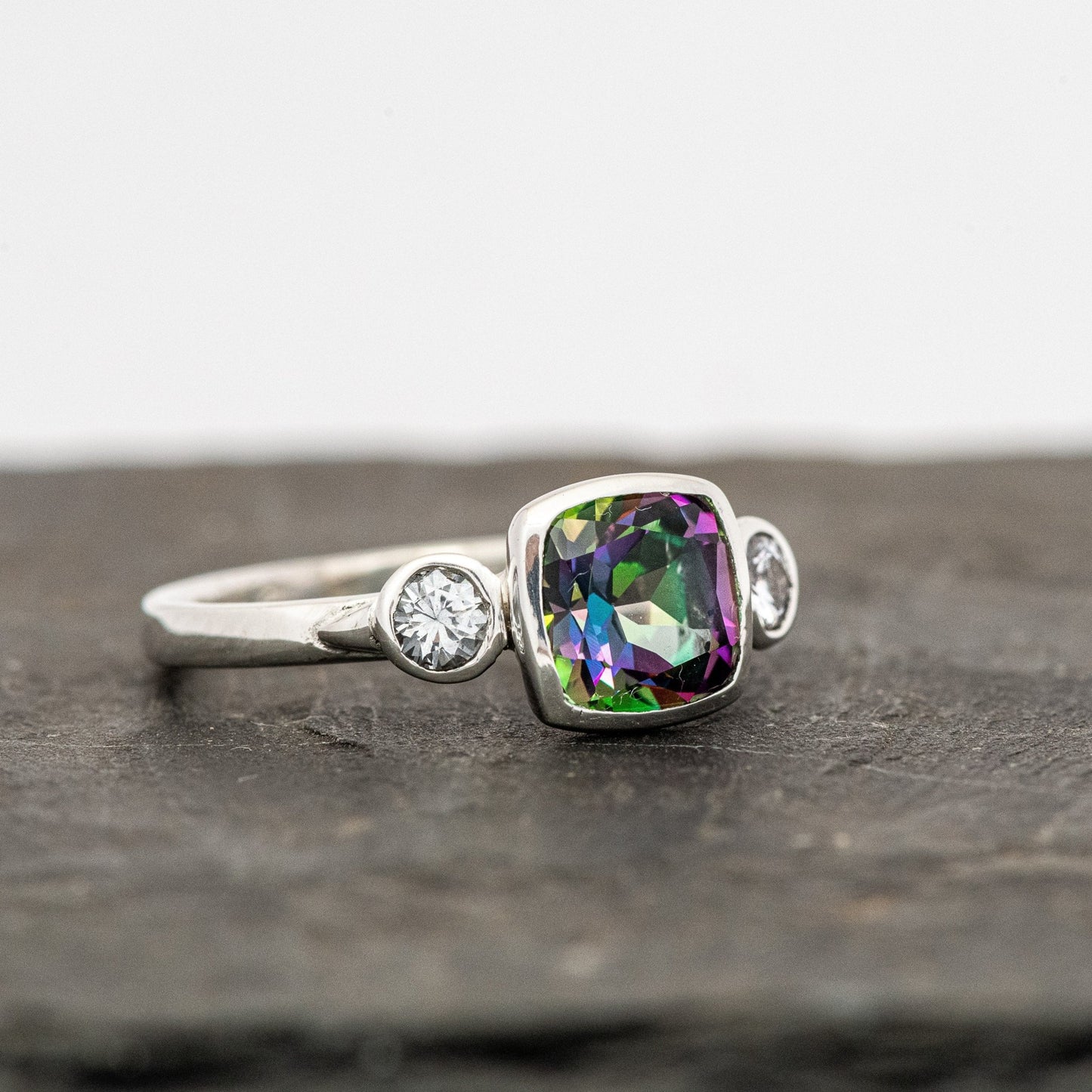 Cushion Cut Mystic Topaz Ring - Madelynn Cassin Designs