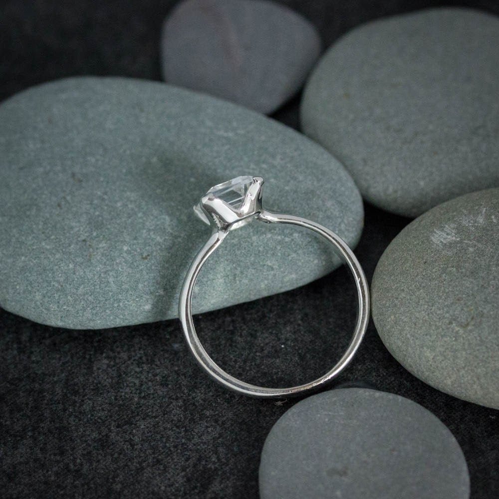 Emerald Cut White Topaz Ring - Madelynn Cassin Designs