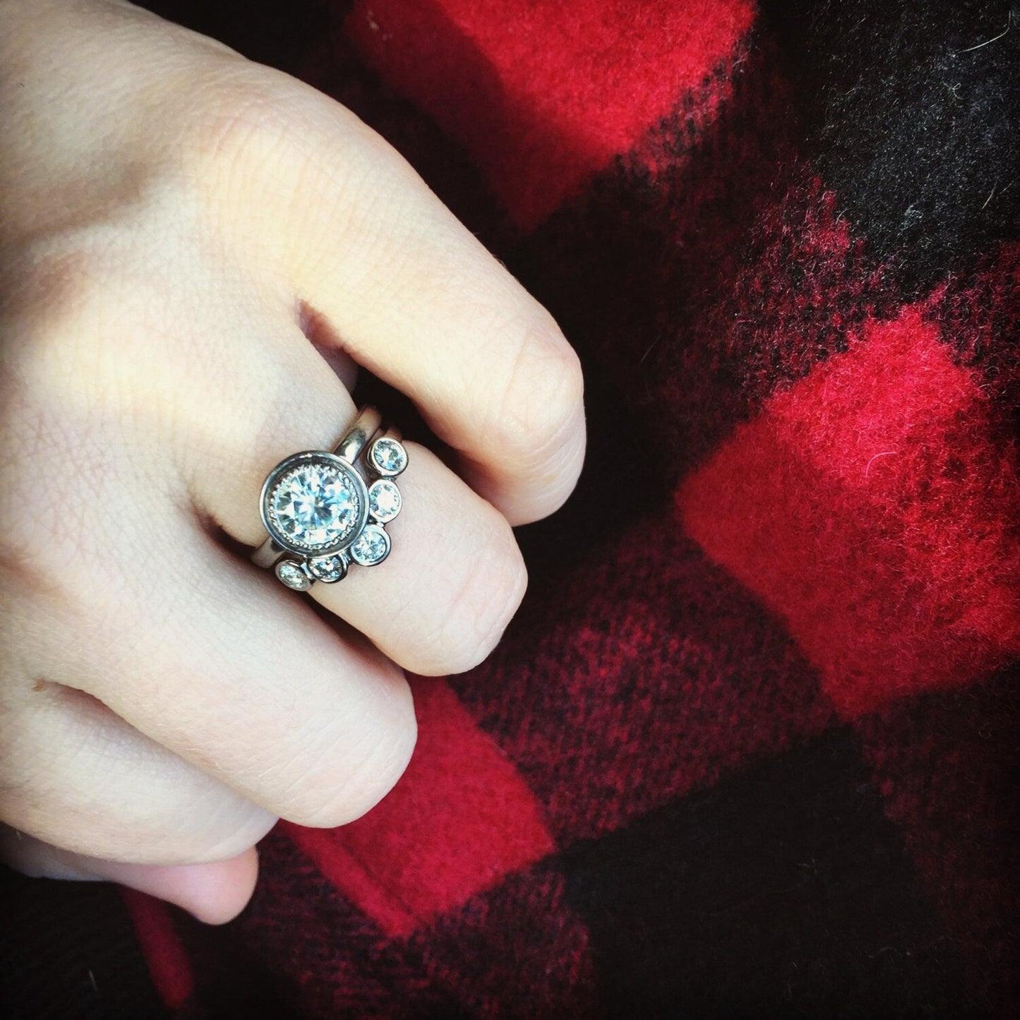 Forever One Moissanite Ring in 14k Palladium White Gold - Madelynn Cassin Designs