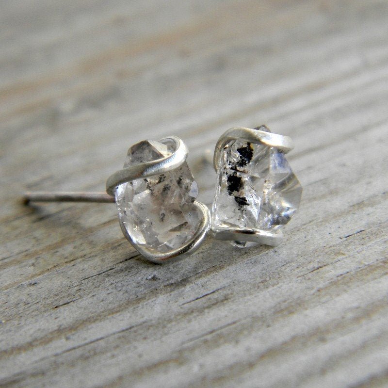 Herkimer Diamond Earrings, Herkimer Studs - Madelynn Cassin Designs