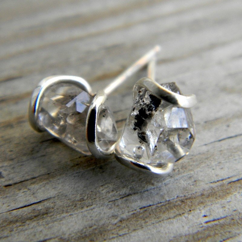 Herkimer Diamond Earrings, Herkimer Studs - Madelynn Cassin Designs