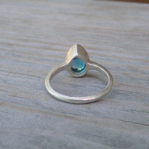 London Blue Topaz Pear Ring - Madelynn Cassin Designs