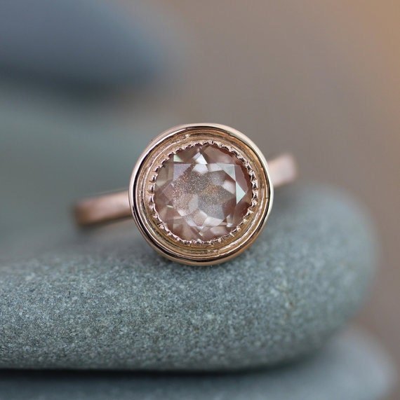 Oregon Sunstone Engagement Ring - Madelynn Cassin Designs