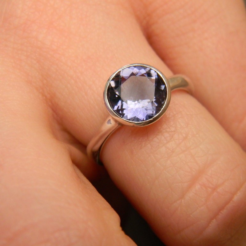 Round Blue Iolite Ring - Madelynn Cassin Designs