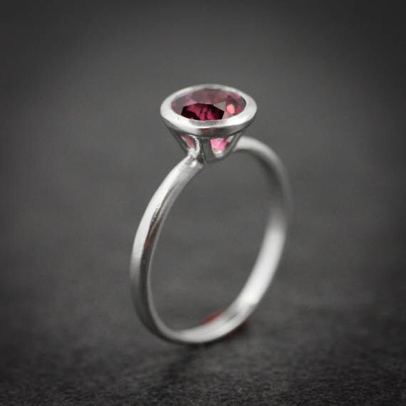 Satellite Design Garnet Ring - Madelynn Cassin Designs