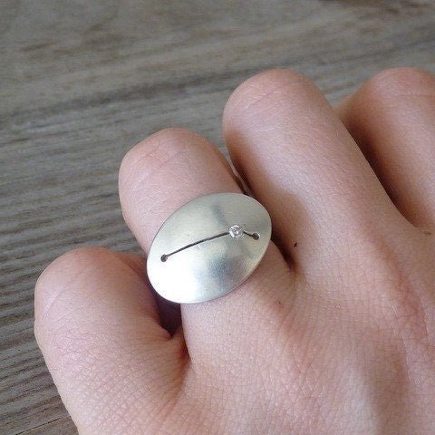 Aries Constellation Ring in Argentium Sterling and Diamond - Madelynn Cassin Designs