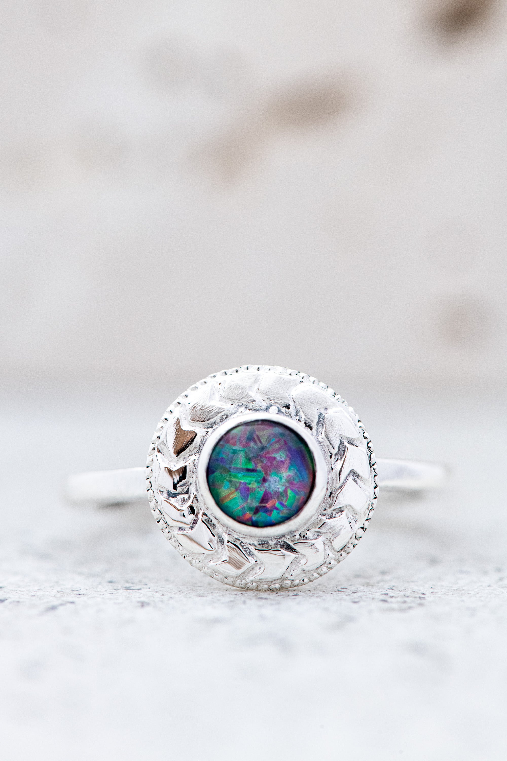 925 Sterling Silver Rhodium Women Men White Opal Ring Size 5-10 – Arthur's  Jewelry