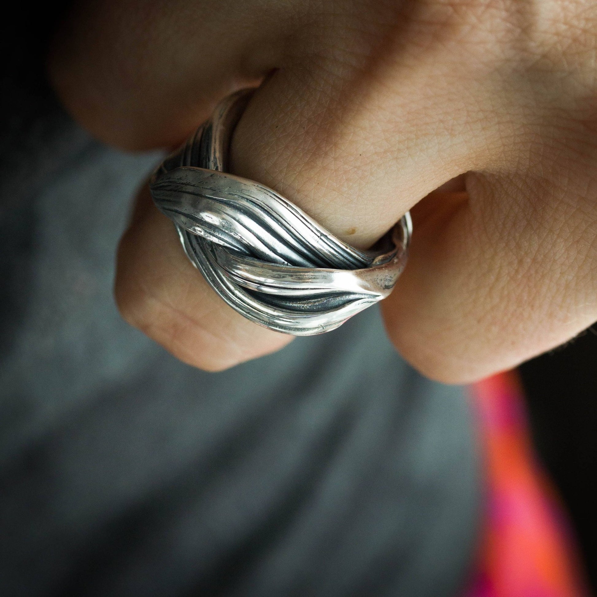Chic Sterling Statement Wave Ring - Madelynn Cassin Designs