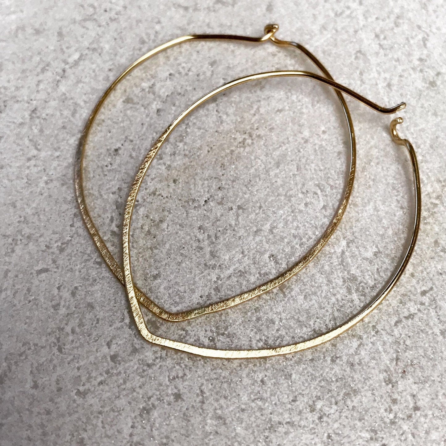 Falling Leaf Hoop Earrings in Yellow Gold - Madelynn Cassin Designs