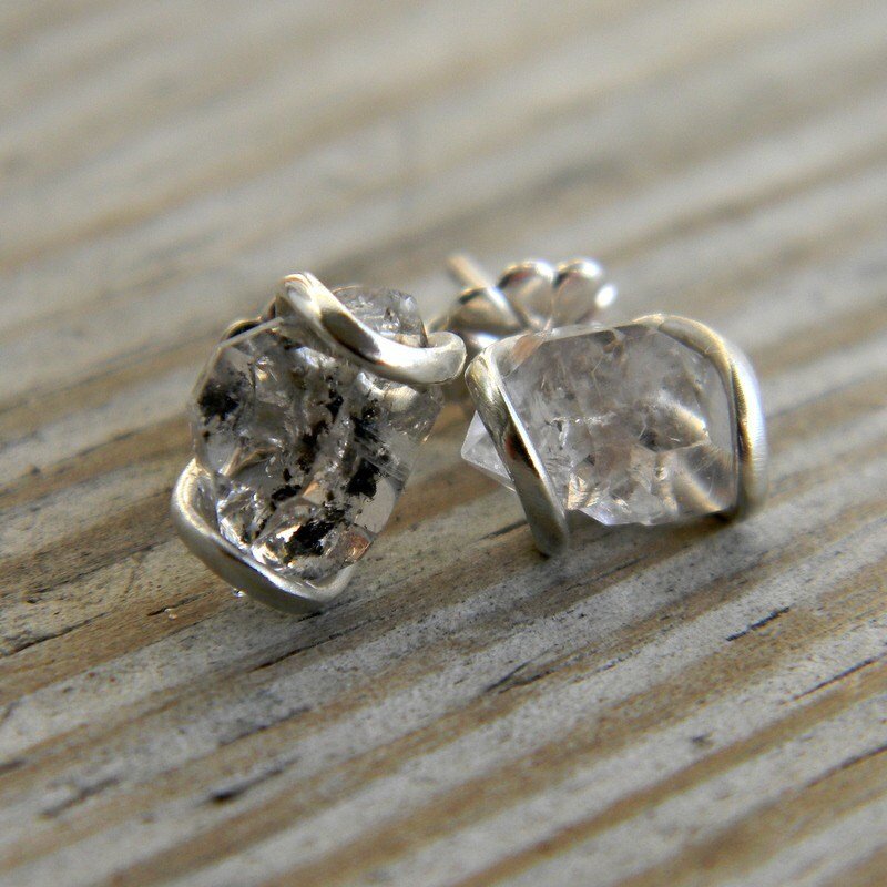 Herkimer Diamond Earrings, Herkimer Studs - Madelynn Cassin Designs