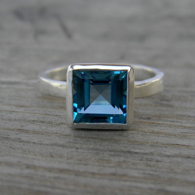 Blue hot sale square ring