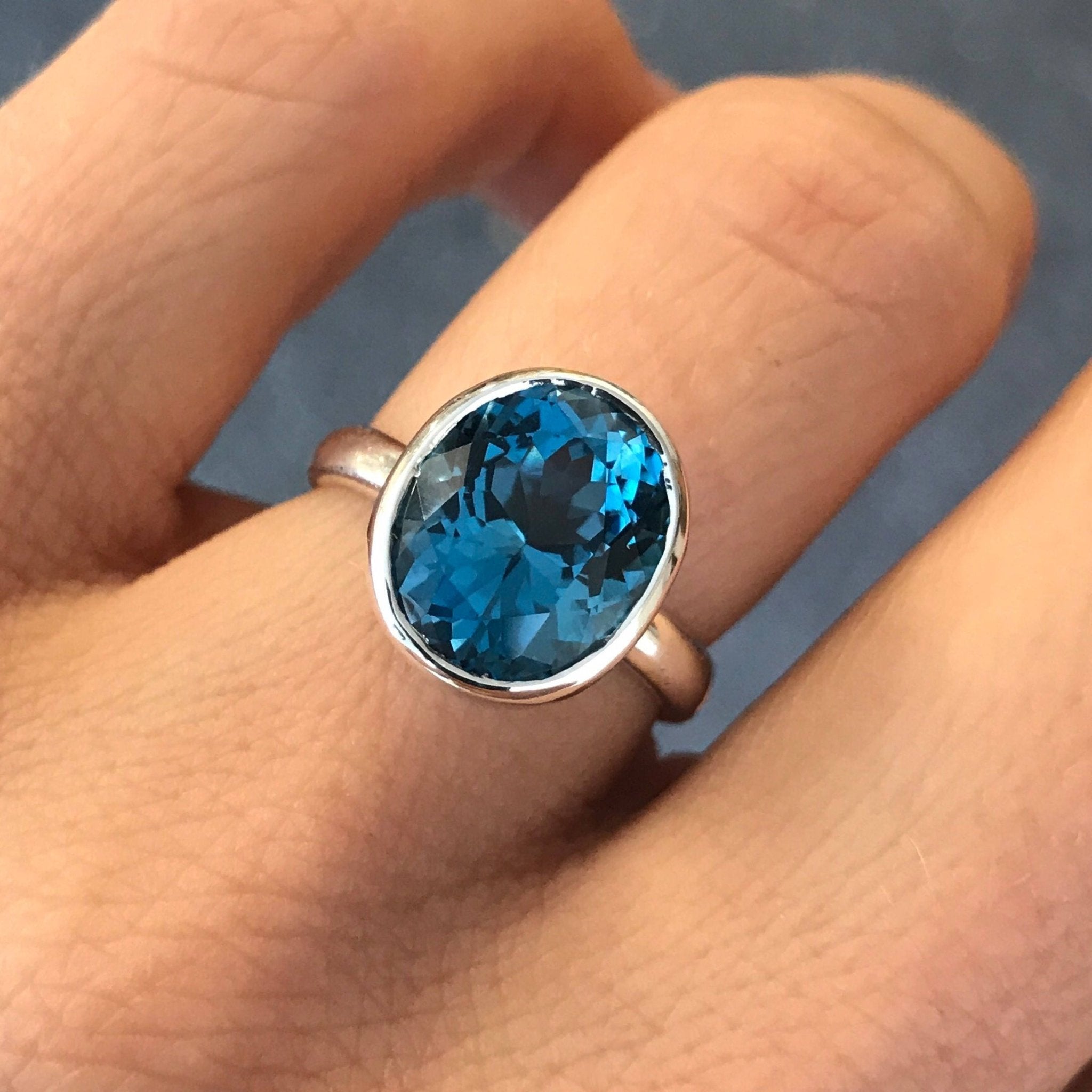 Eagle Design Blue Topaz Stone 925 Sterling Silver Men's Ring, Blue Topaz  Ring Men, Blue Topaz Gemstone Handmade Silver Ring, Gift for Men - Etsy