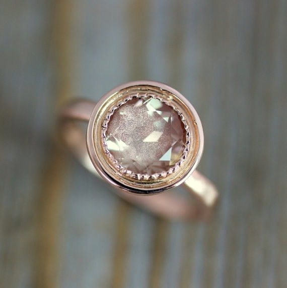 Oregon Sunstone Engagement Ring - Madelynn Cassin Designs