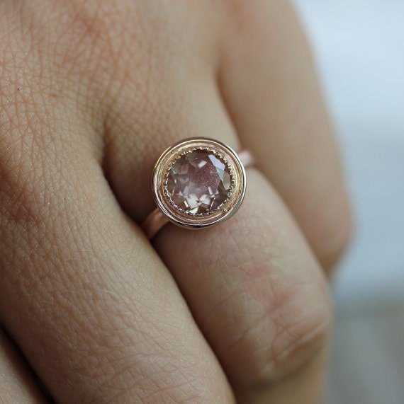 Oregon Sunstone Engagement Ring - Madelynn Cassin Designs
