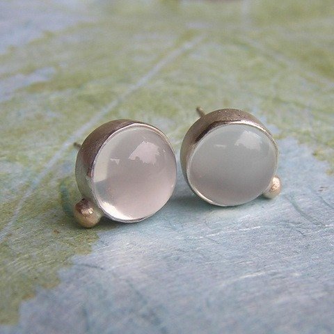 White moonstone store earrings