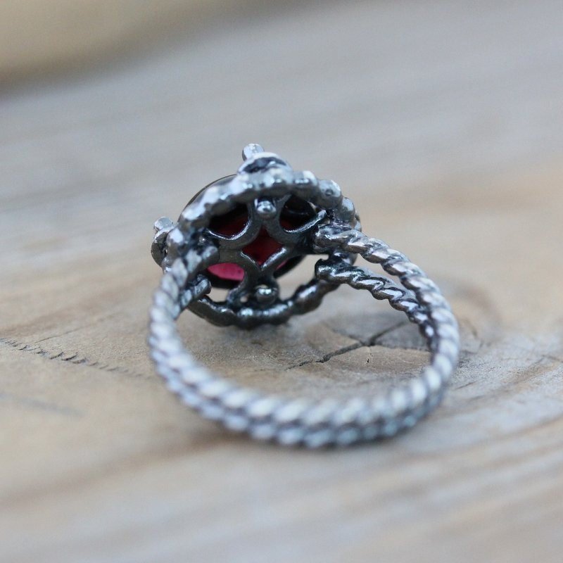 1 Unique Design Sense Moonstone Inlaid Ring Irregular - Temu